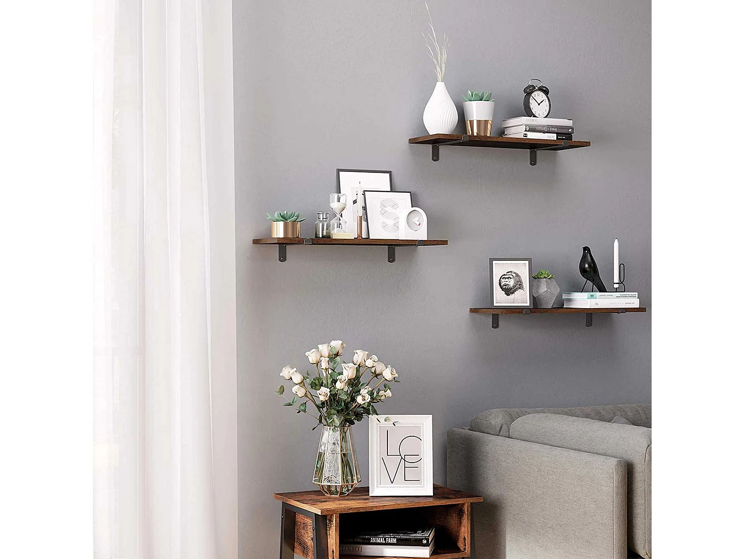 2er-Set Wandregal Schweberegal