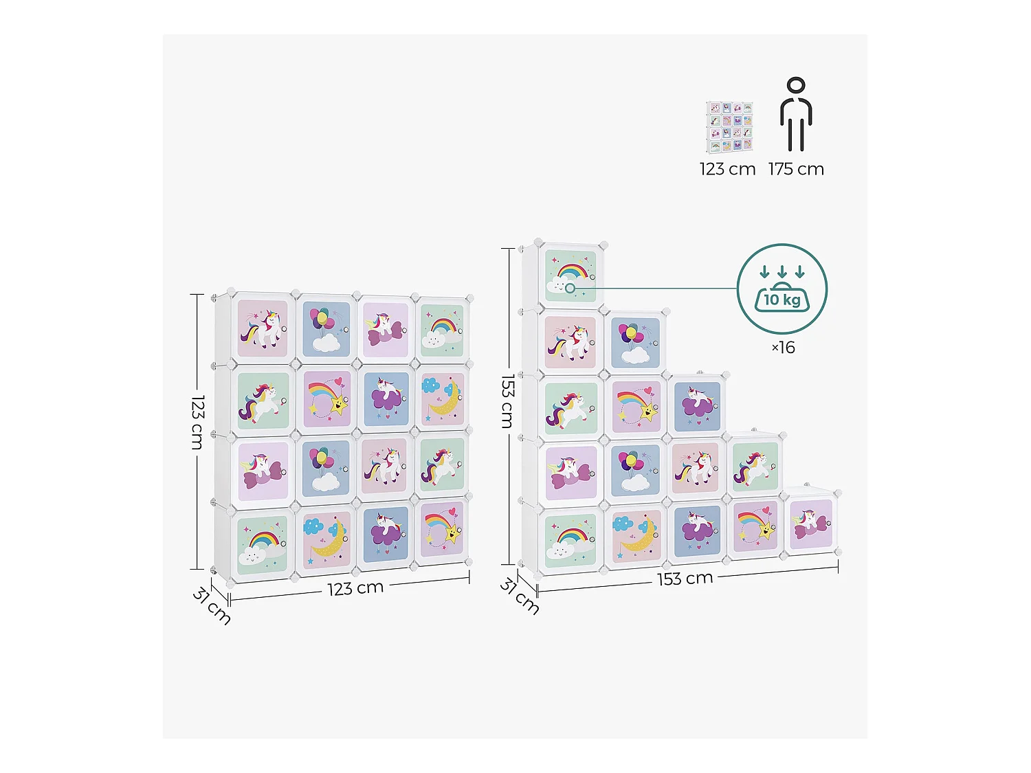 Steckregal Regalsystem für Kinder