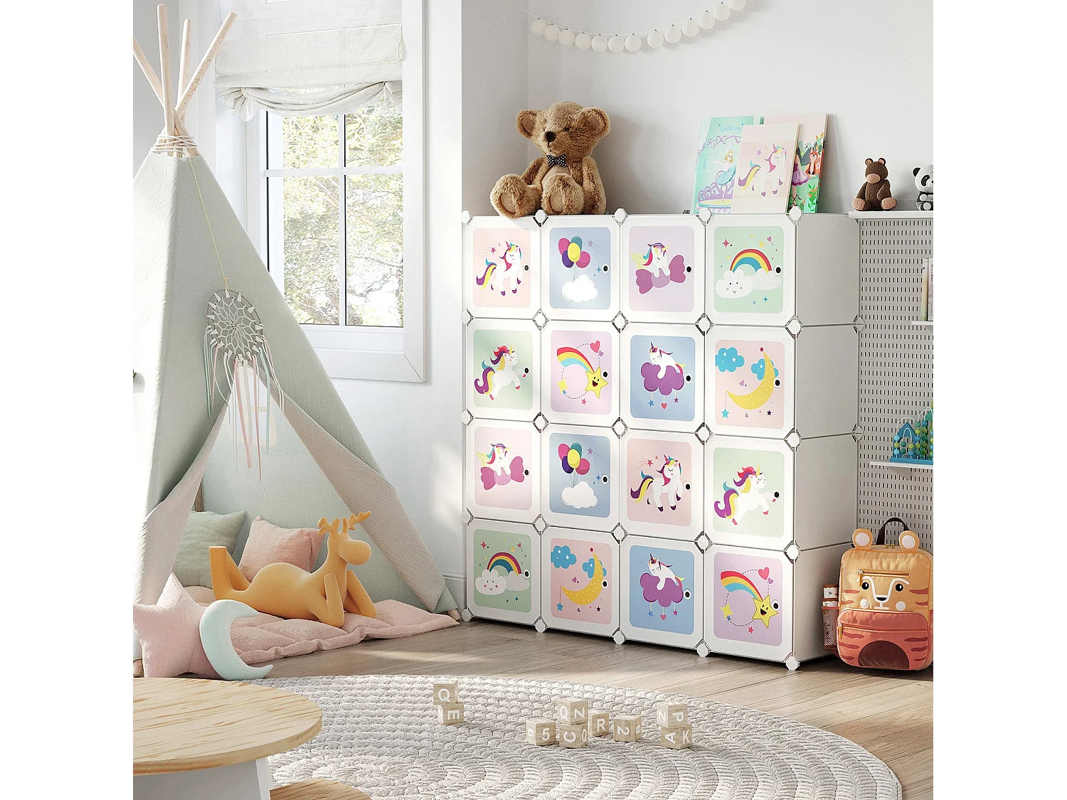Sistema di scaffalature per bambini