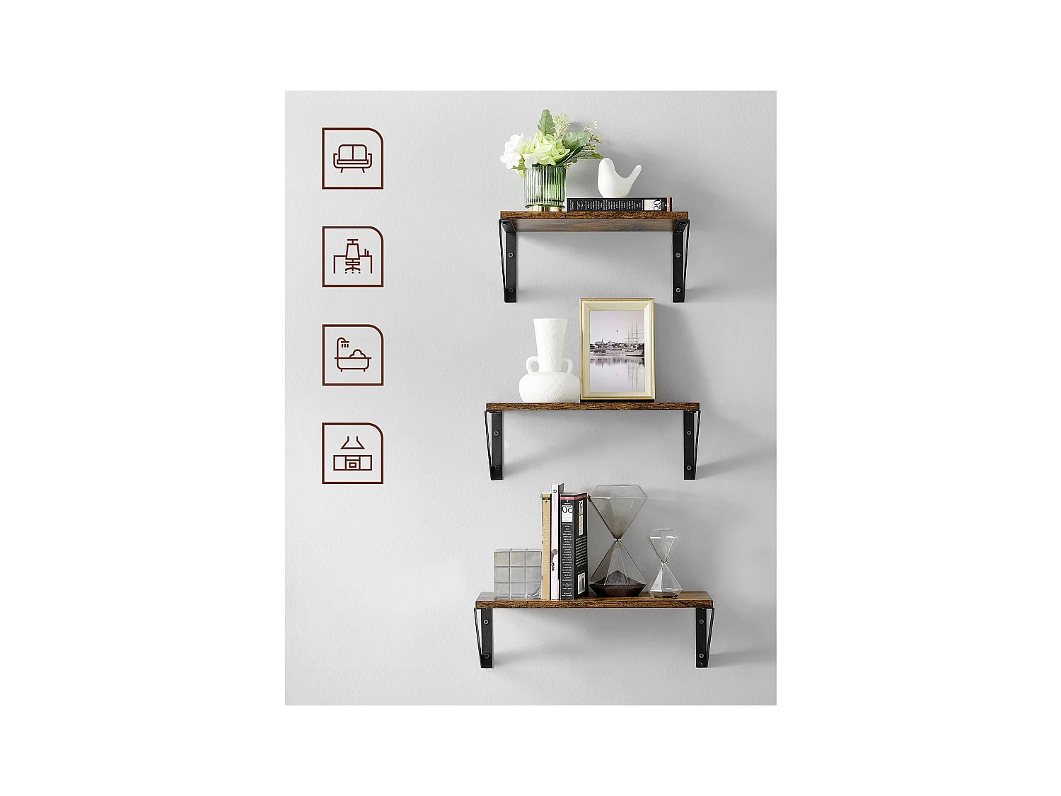 Wandregal Banjul 3er-Set