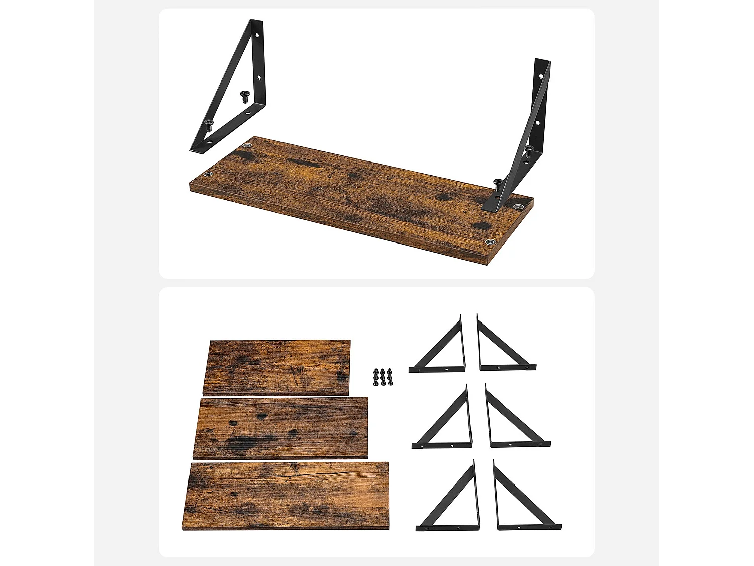 Set di 3 mensole da parete Banjul