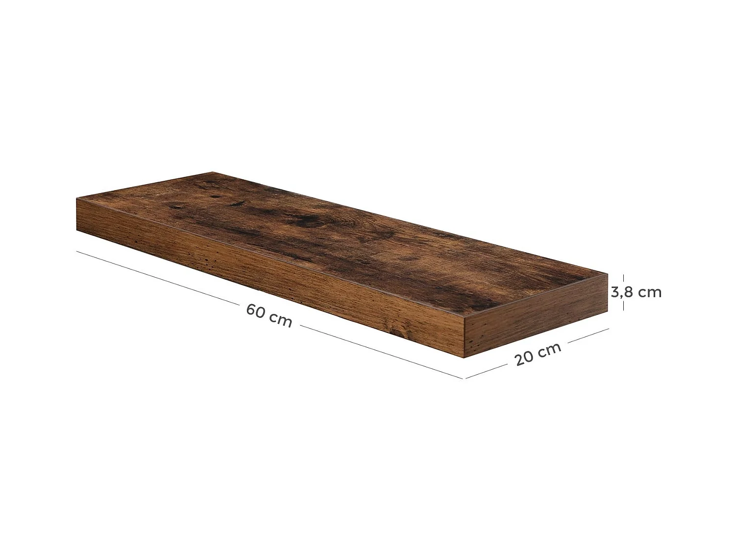 Wandregal Wandboard Holzoptik Mbabane