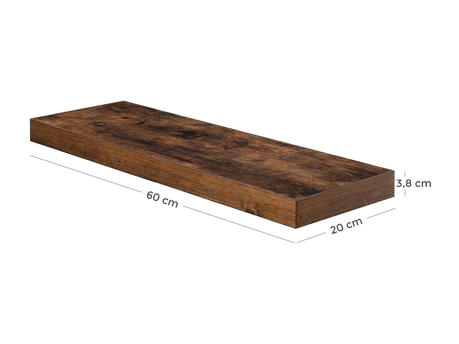 Mensola da parete in legno effetto legno Mbabane