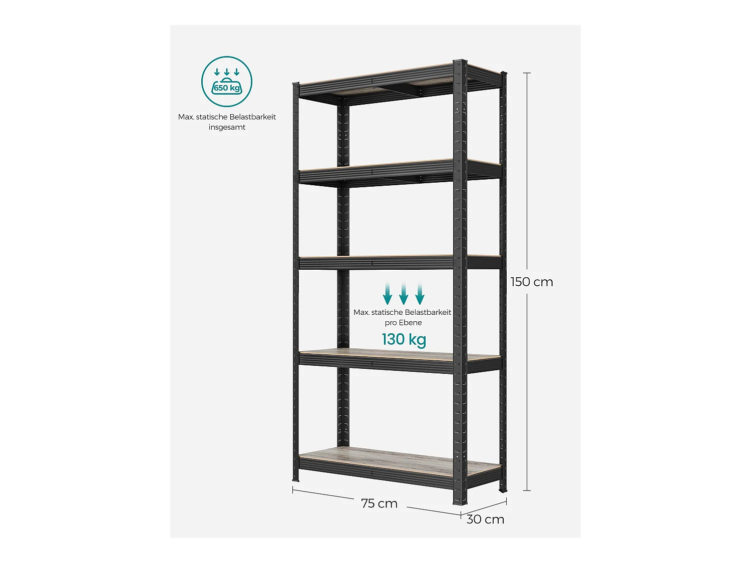 Schwerlastregal Hong Kong 2er-Set