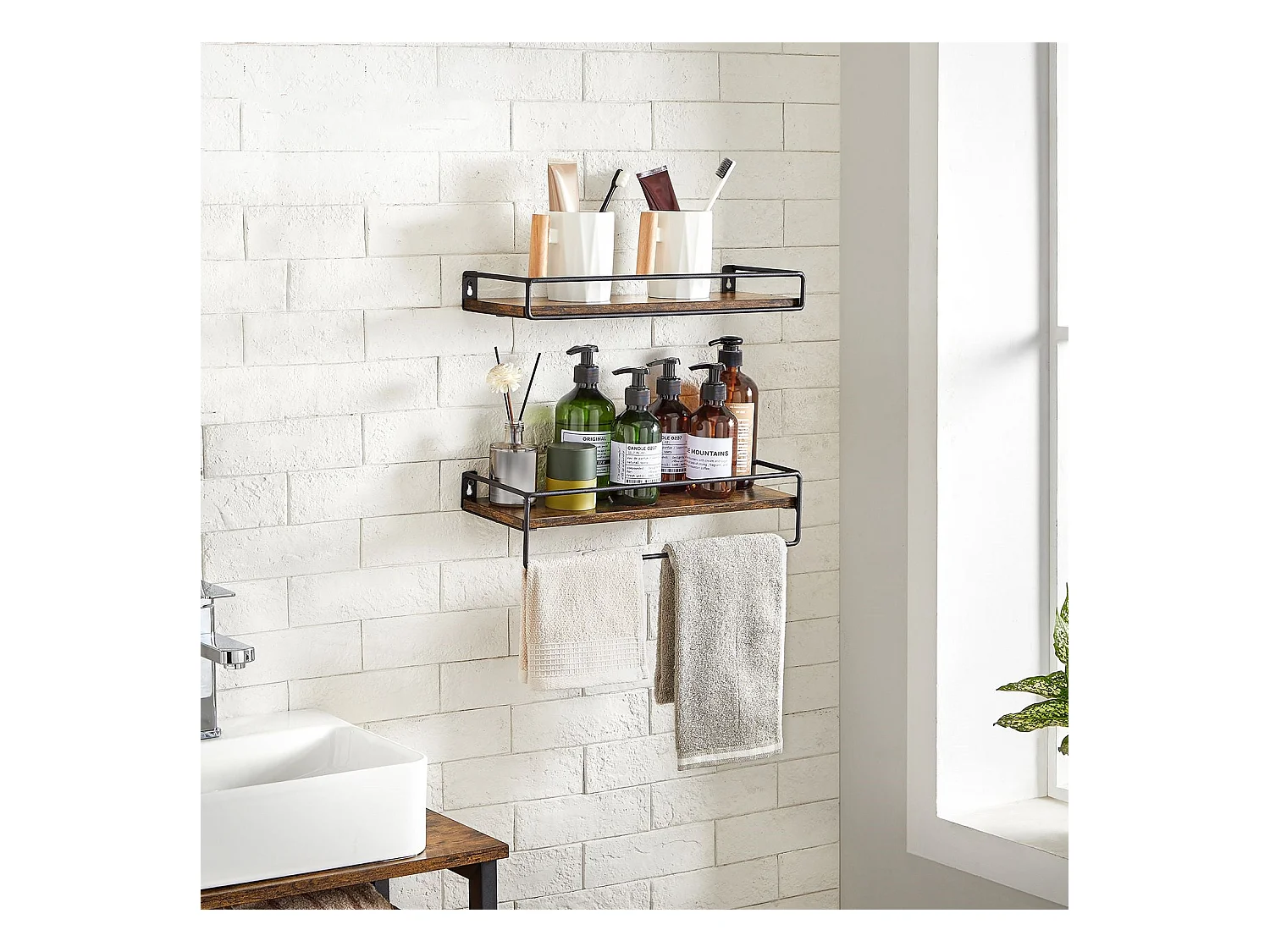 2er-Set Wandregal Schweberegal