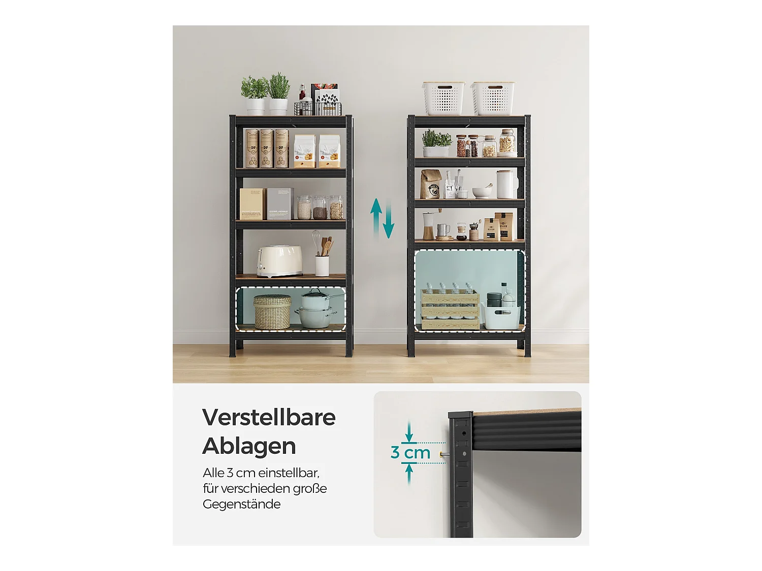 Schwerlastregale Delhi 2er-Set