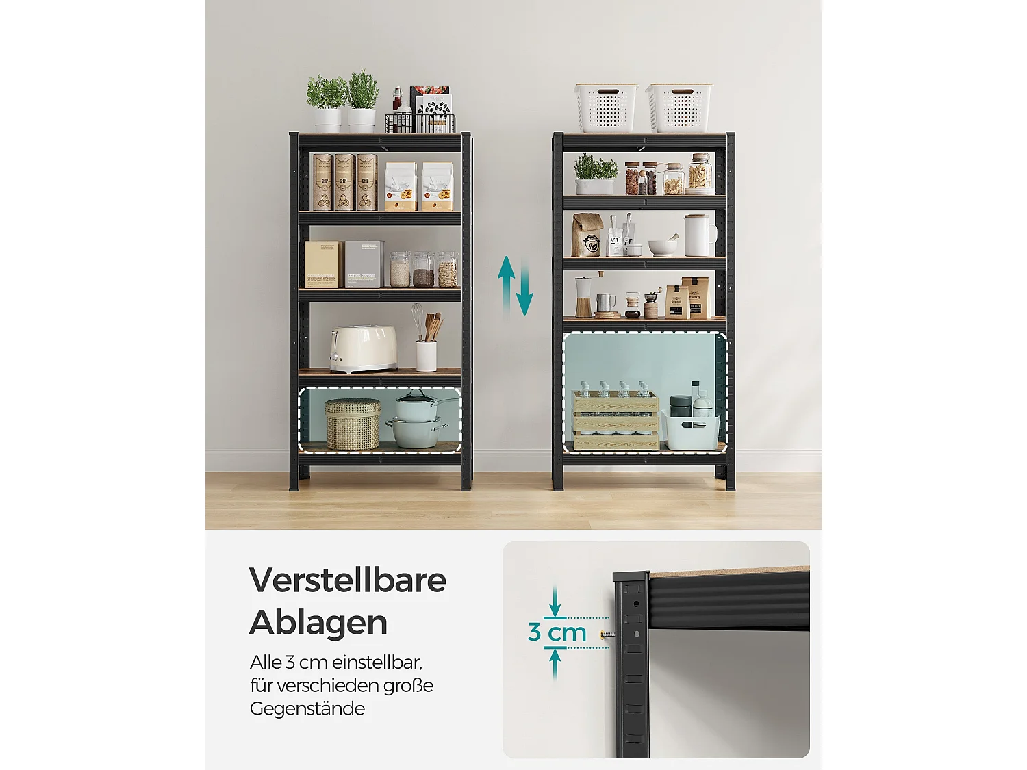 Schwerlastregale Delhi 2er-Set