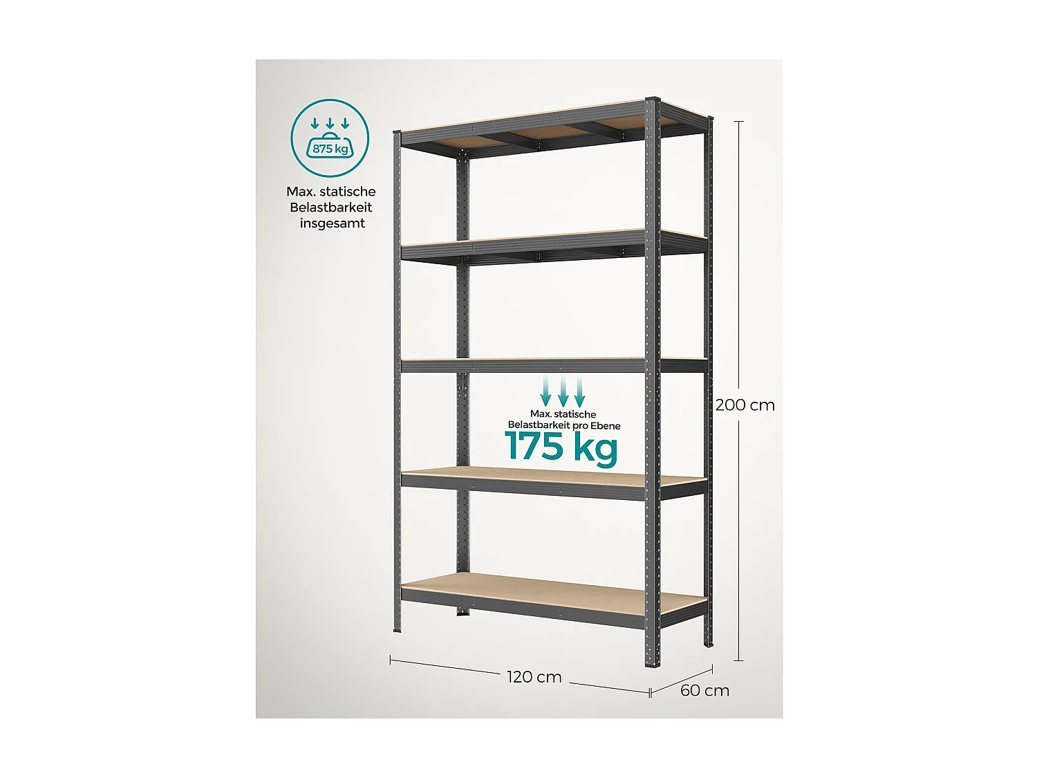 Schwerlastregal Buenos Aires 2er-Set