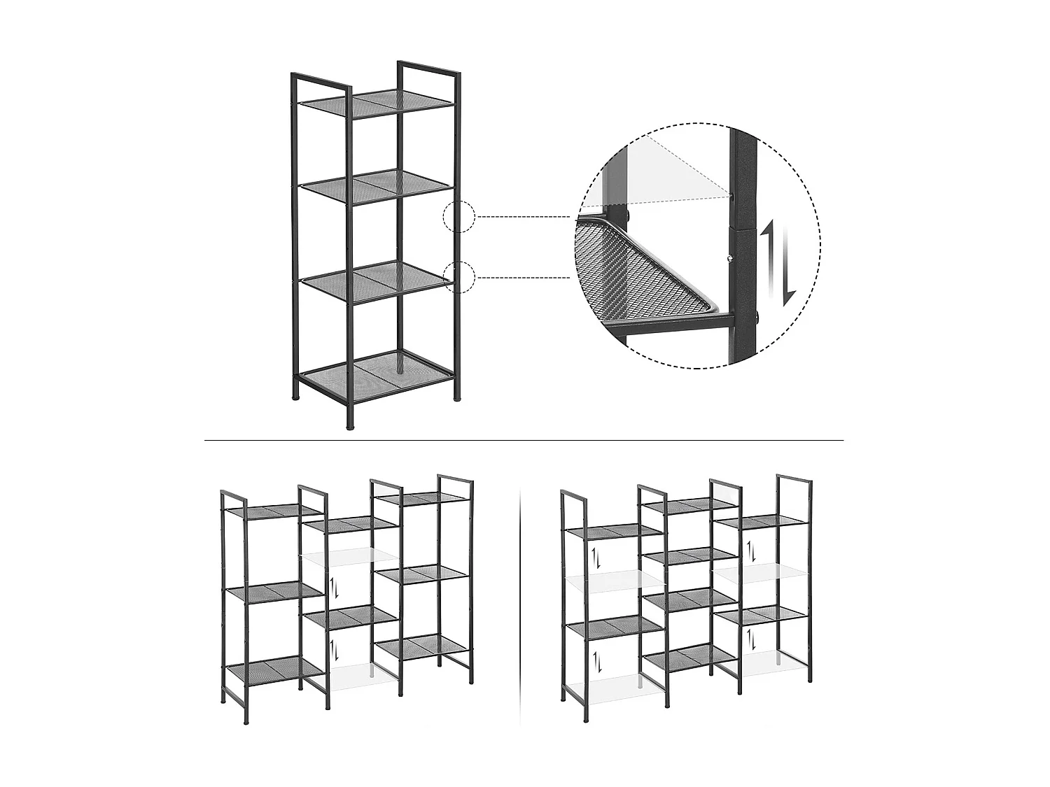 Standregal Küchenregal Badregal