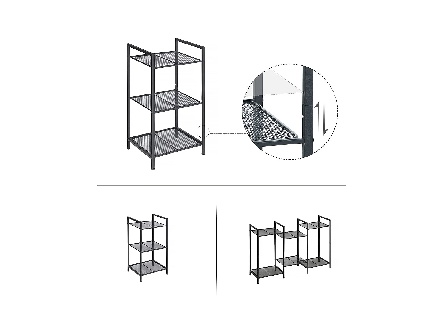 Standregal Küchenregal Badregal