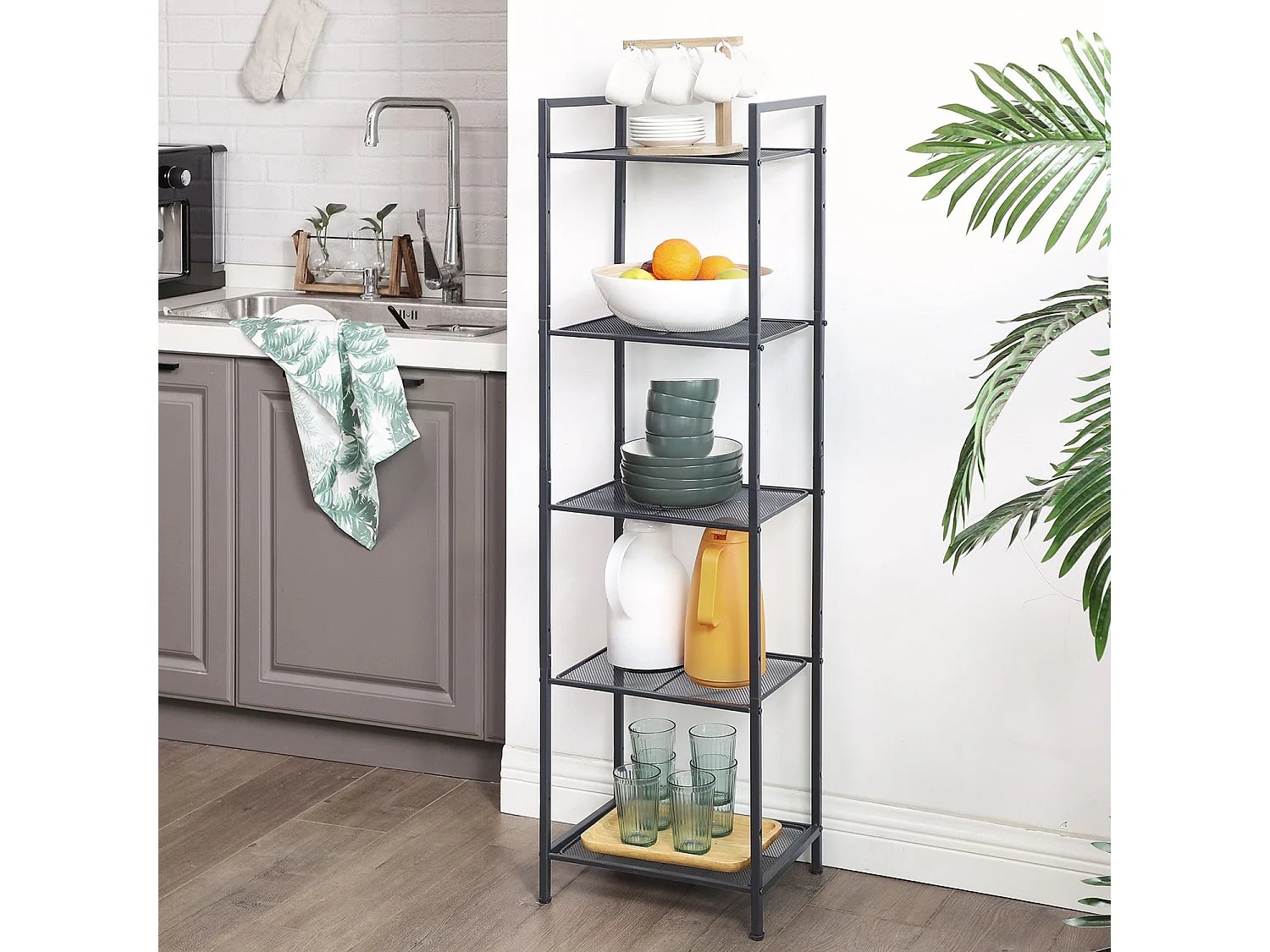 Étagère sur pied, étagère de cuisine, étagère de salle de bain
