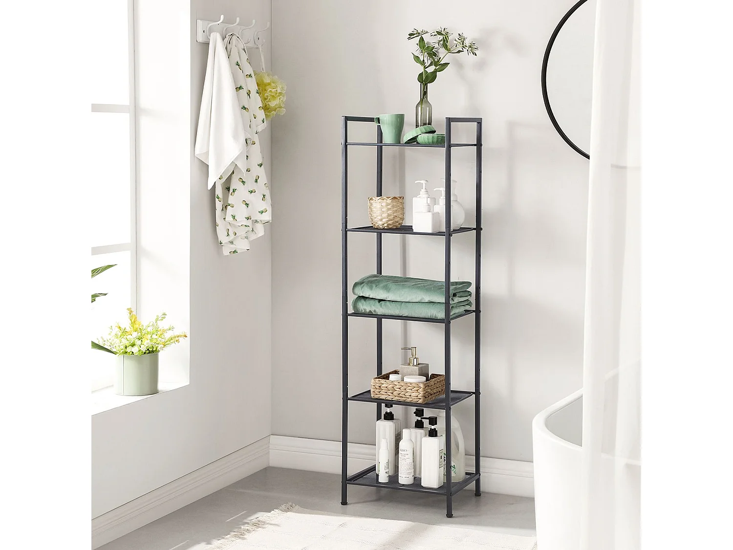 Étagère sur pied, étagère de cuisine, étagère de salle de bain