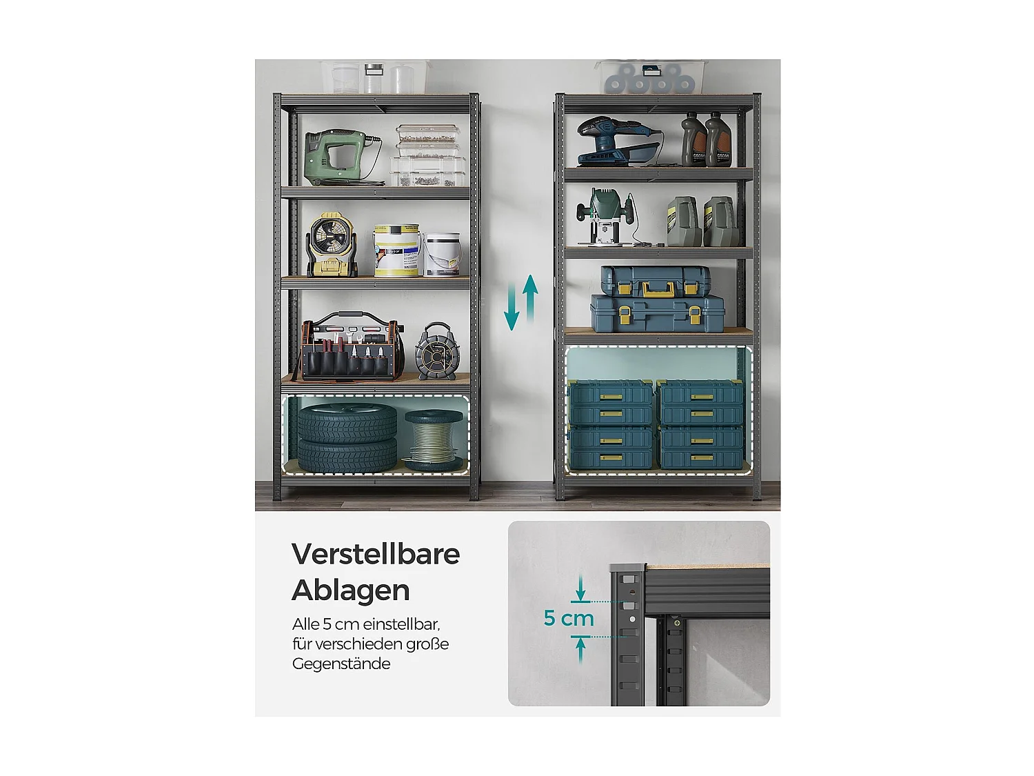 Étagère robuste Lagos, lot de 2