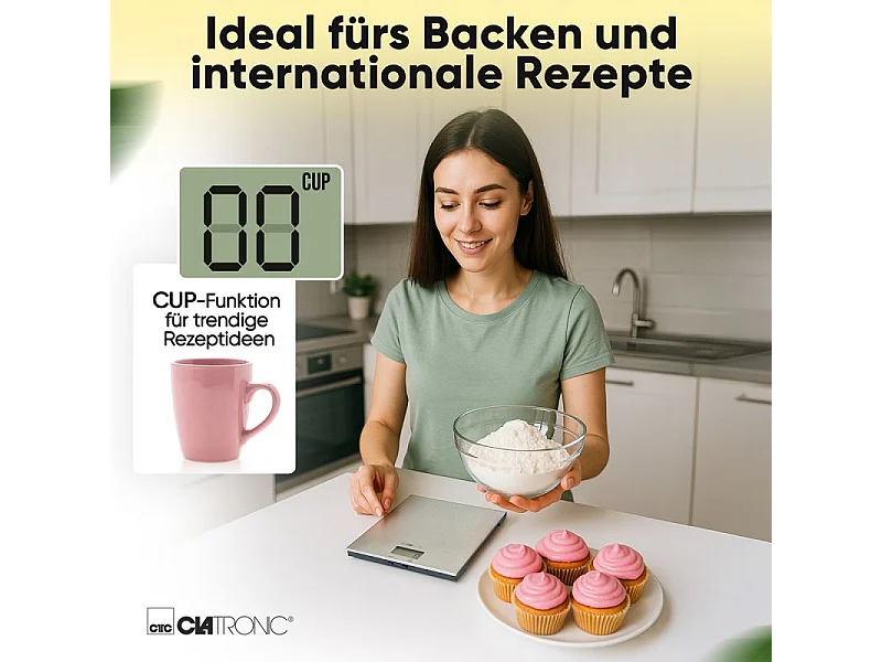 Balance de cuisine en acier inoxydable Clatronic KW3821-Inox