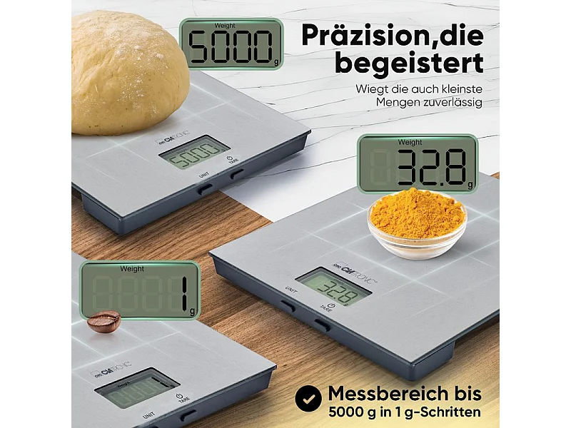 Balance de cuisine en acier inoxydable Clatronic KW3821-Inox