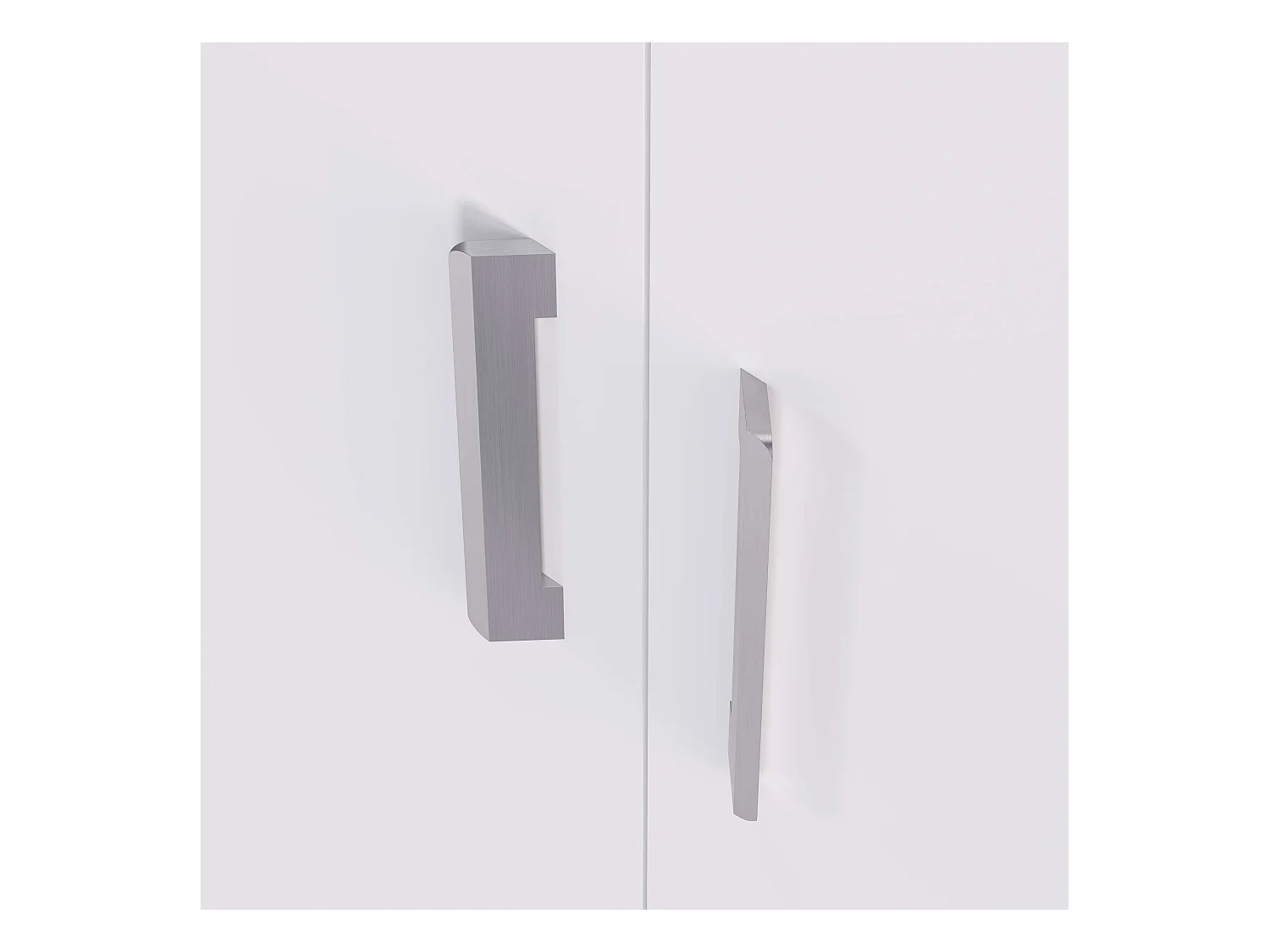 Meuble de rangement sous pente TALESA 2 portes blanc et chêne H.110 x l.91 x P.50 cm