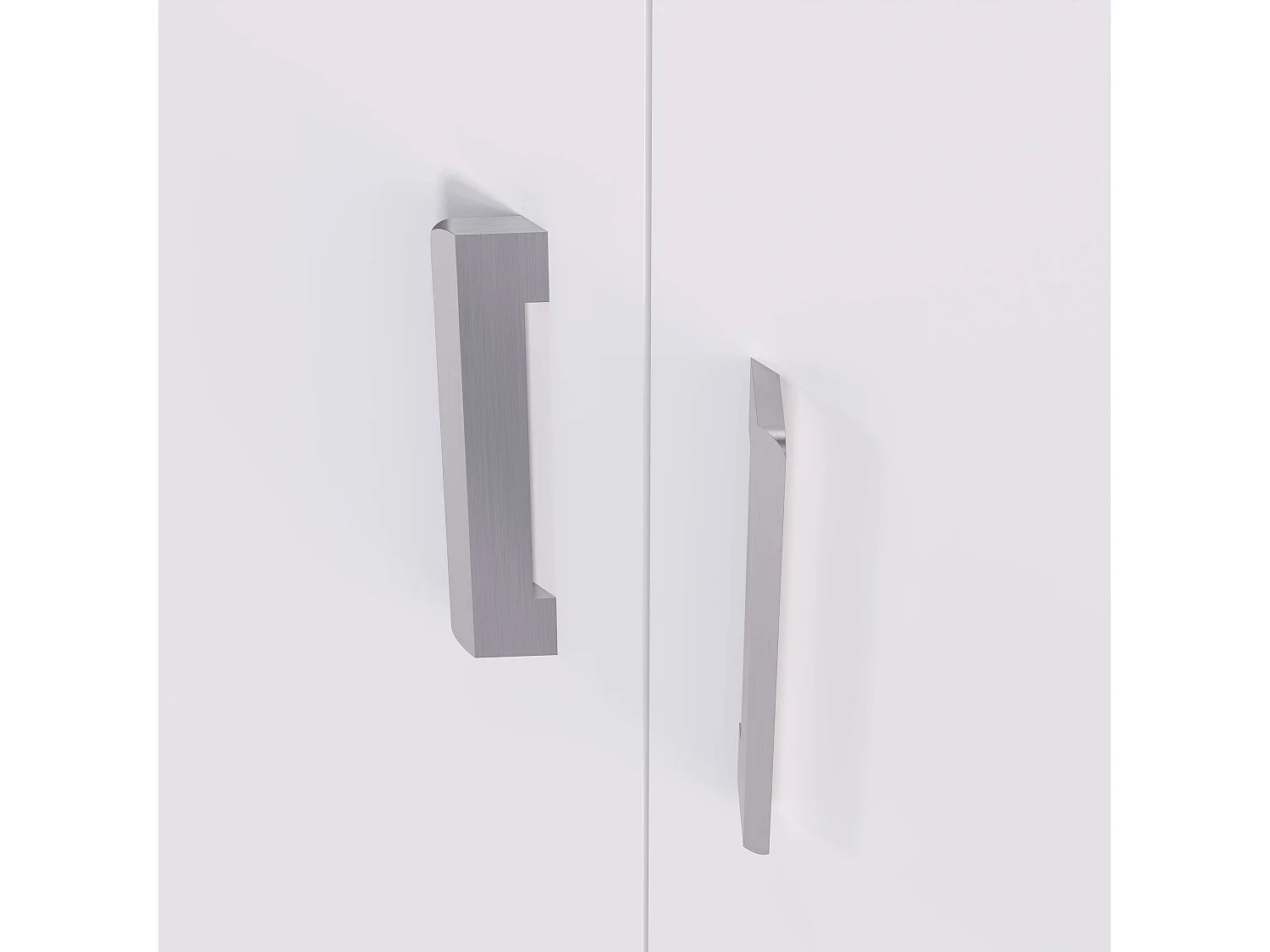 Meuble de rangement sous pente TALESA 2 portes blanc et chêne H.110 x l.91 x P.50 cm