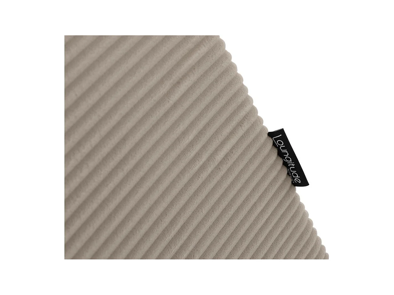 Canapé panoramique PAOLA 6 places convertible avec 2 coffres en velours côtelé taupe