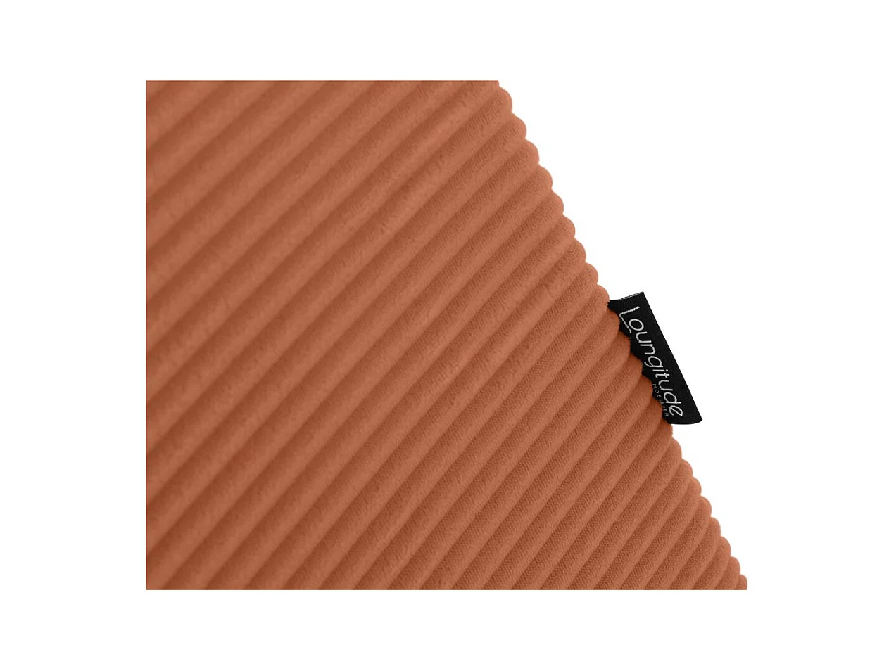 Canapé panoramique PAOLA 6 places convertible avec 2 coffres en velours côtelé terracotta