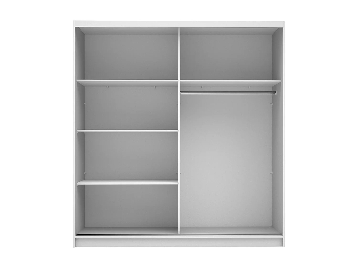 Armoire 2 portes coulissantes – Avec miroirs – L200 cm – Coloris : Blanc - ALVARENO