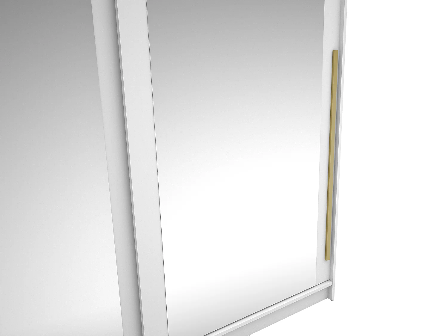 Armoire 2 portes coulissantes – Avec miroirs – L200 cm – Coloris : Blanc - ALVARENO