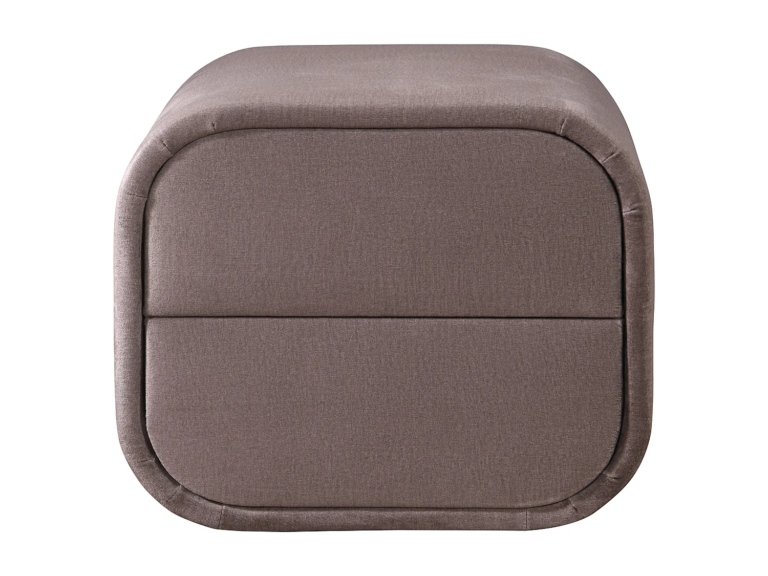 Table de chevet – 2 tiroirs – Velours – Taupe – VENALORA