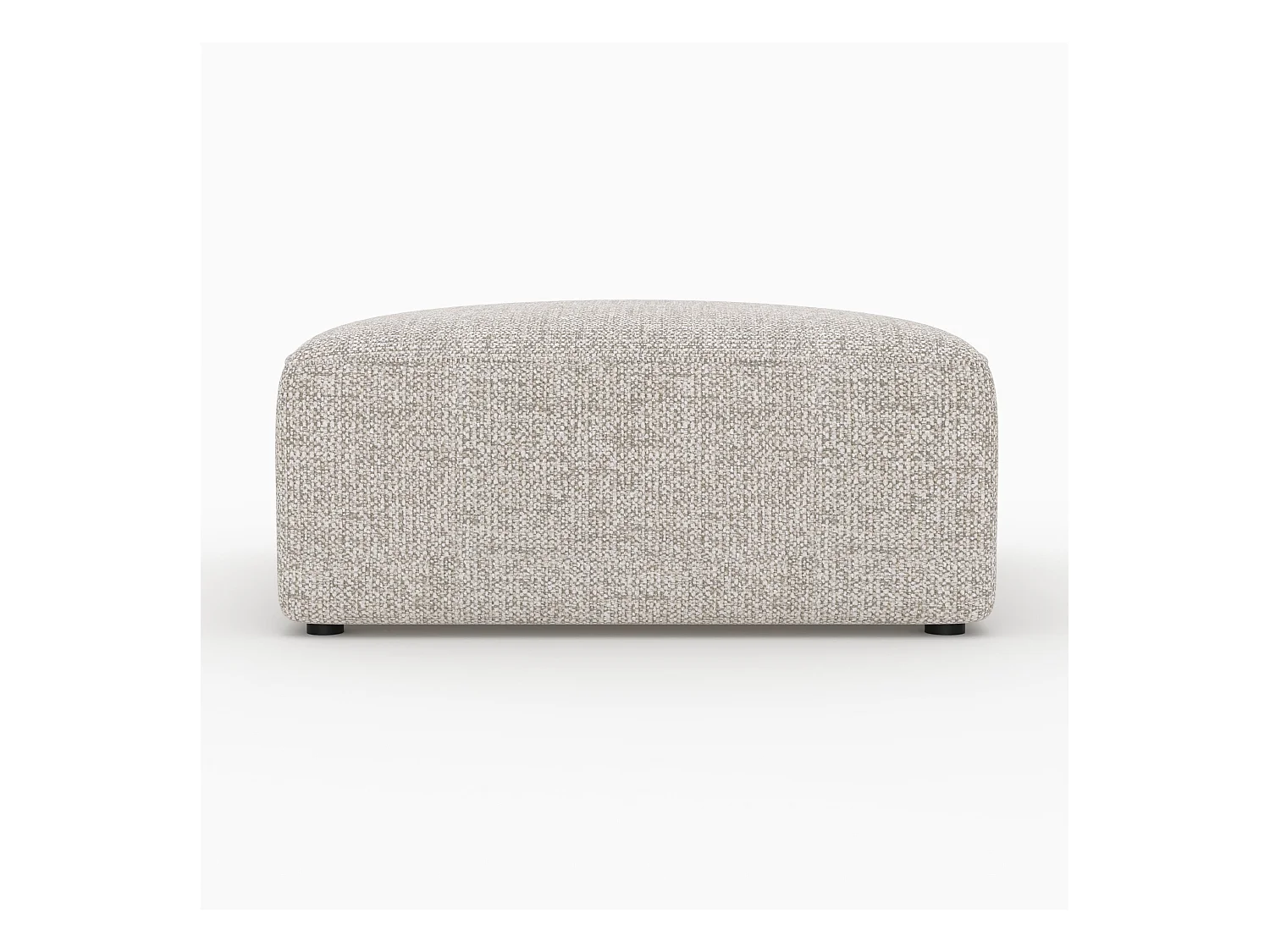 Pouf carré pour canapé modulable en tissu beige - Hestia