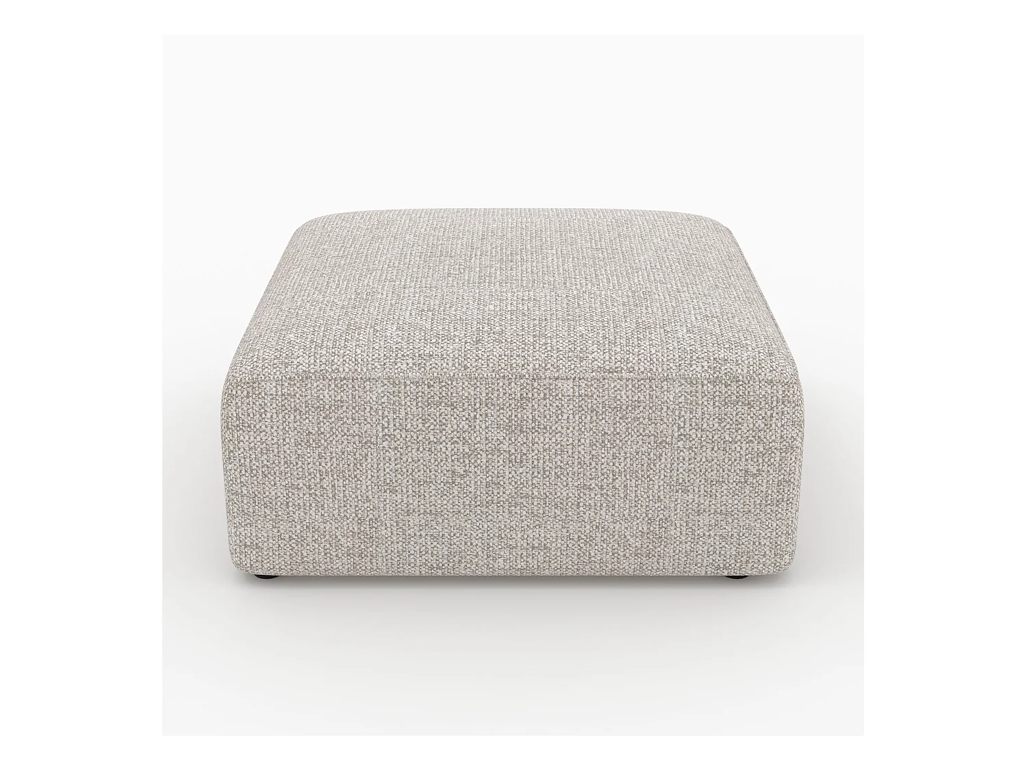 Pouf carré pour canapé modulable en tissu beige - Hestia