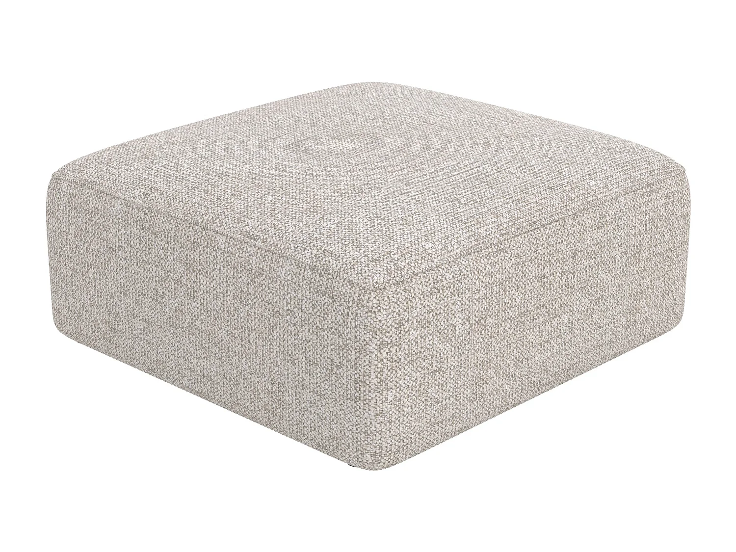 Puf cuadrado para sofá modular de tela beige - Hestia