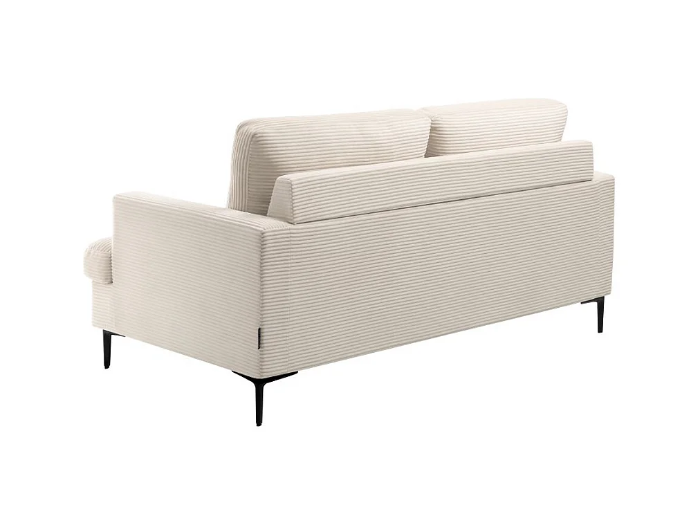 Canapé droit 3 places TALMA en velours côtelé beige
