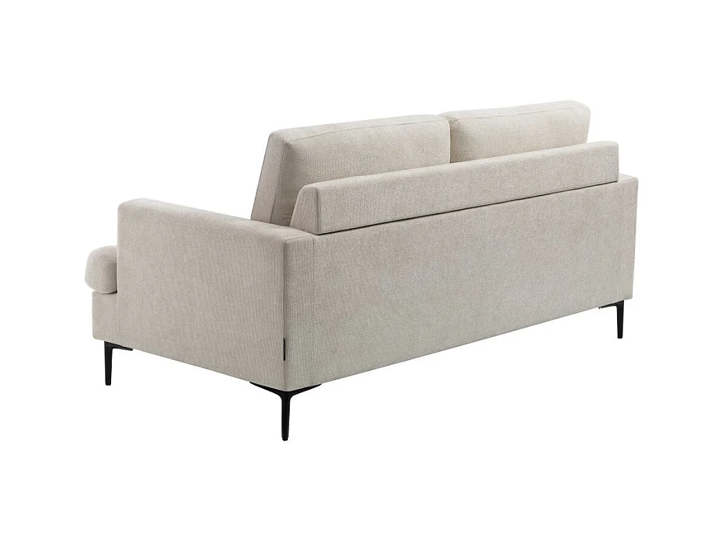 Canapé droit TALMA 3 places en tissu beige pieds métal