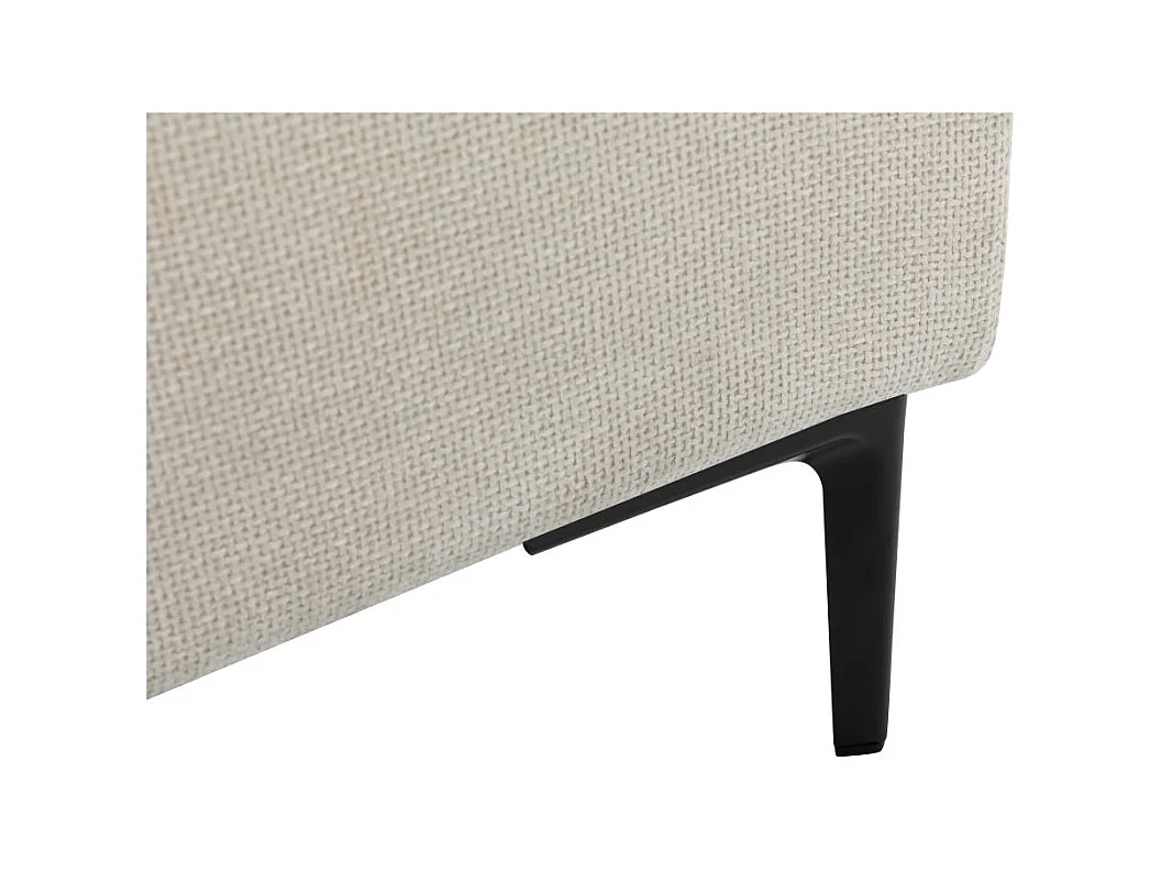 Canapé droit TALMA 3 places en tissu beige pieds métal
