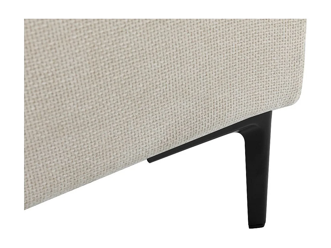 Canapé droit TALMA 3 places en tissu beige pieds métal