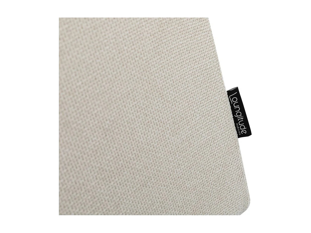 Canapé droit TALMA 3 places en tissu beige pieds métal