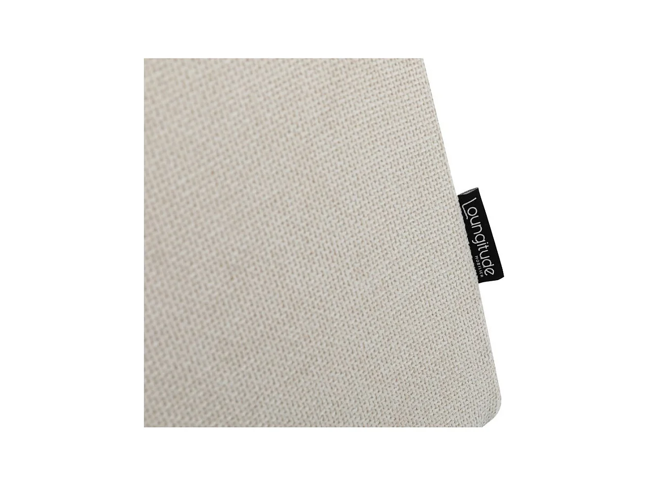 Canapé droit TALMA 2 places en tissu beige pieds métal