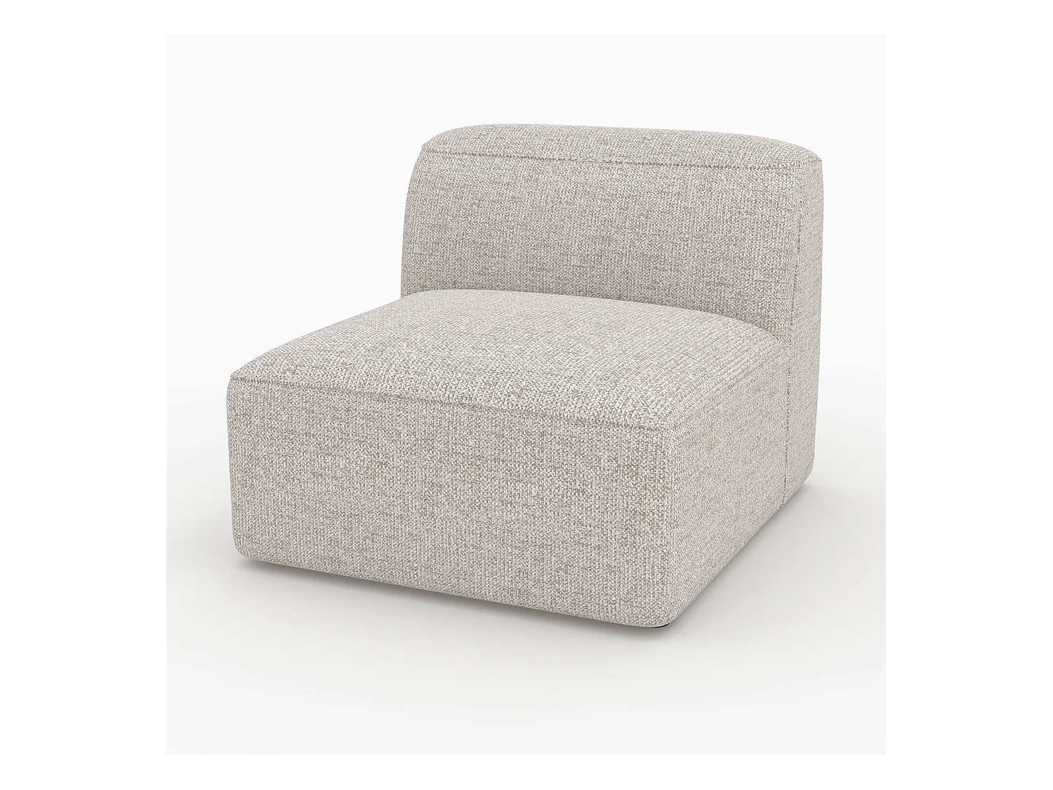 Chauffeuse pour canapé modulable en tissu beige - Hestia