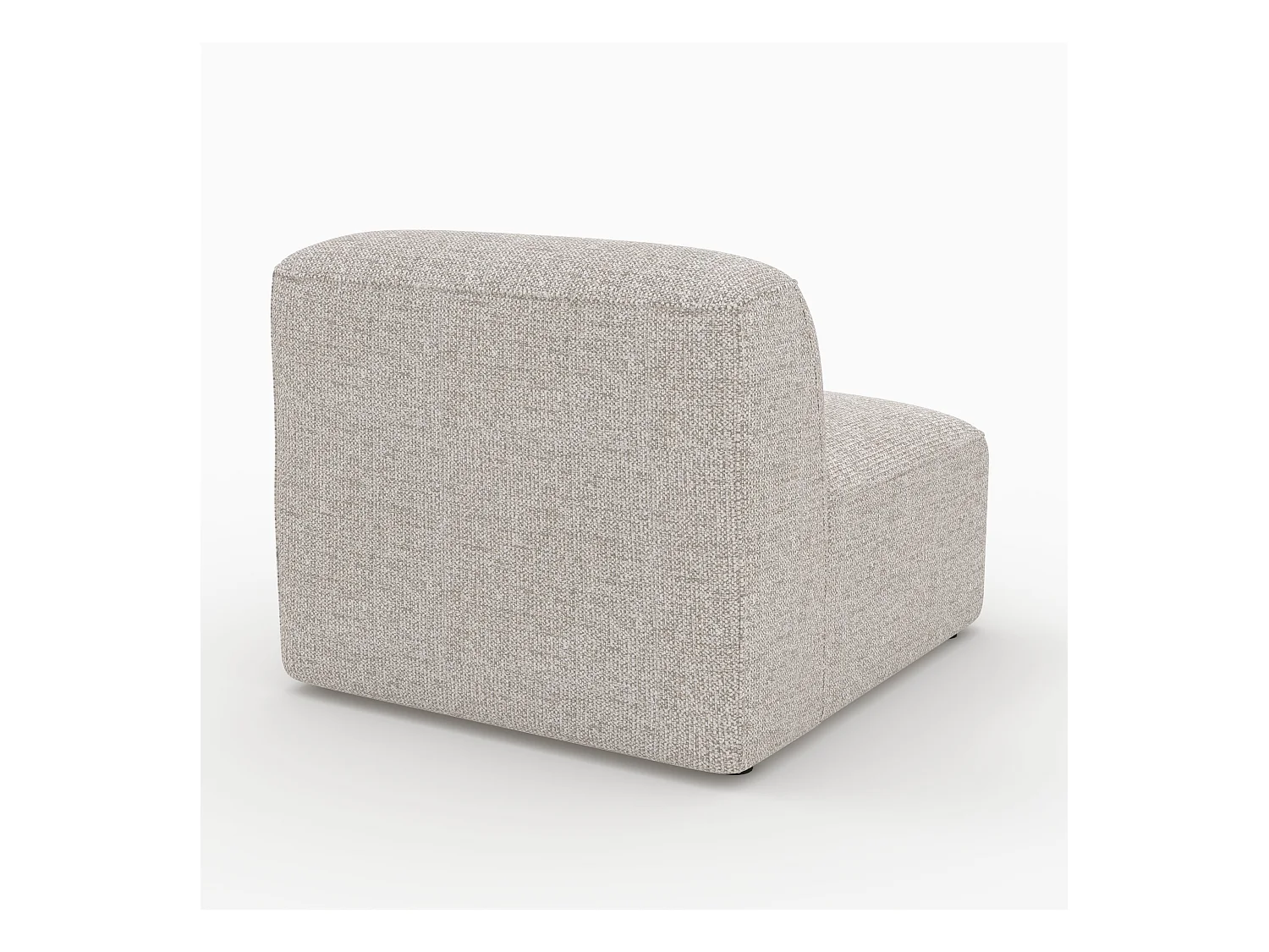 Chauffeuse pour canapé modulable en tissu beige - Hestia