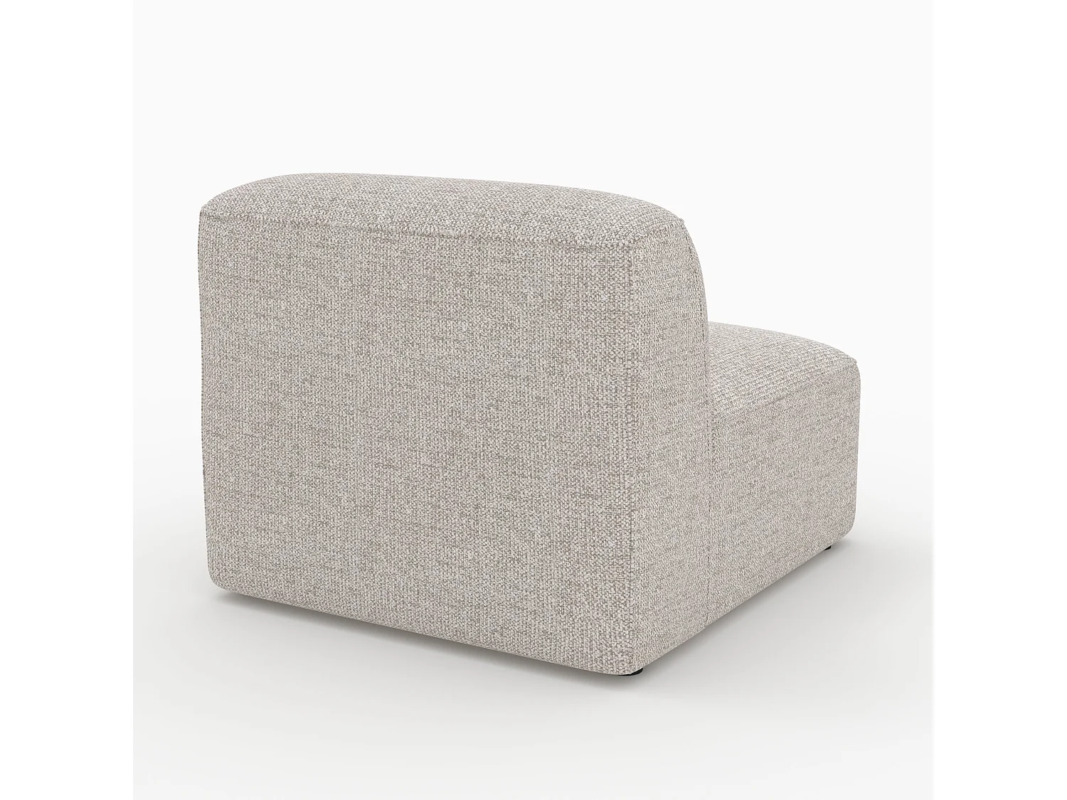 Poltrona per divano modulare in tessuto beige - Hestia