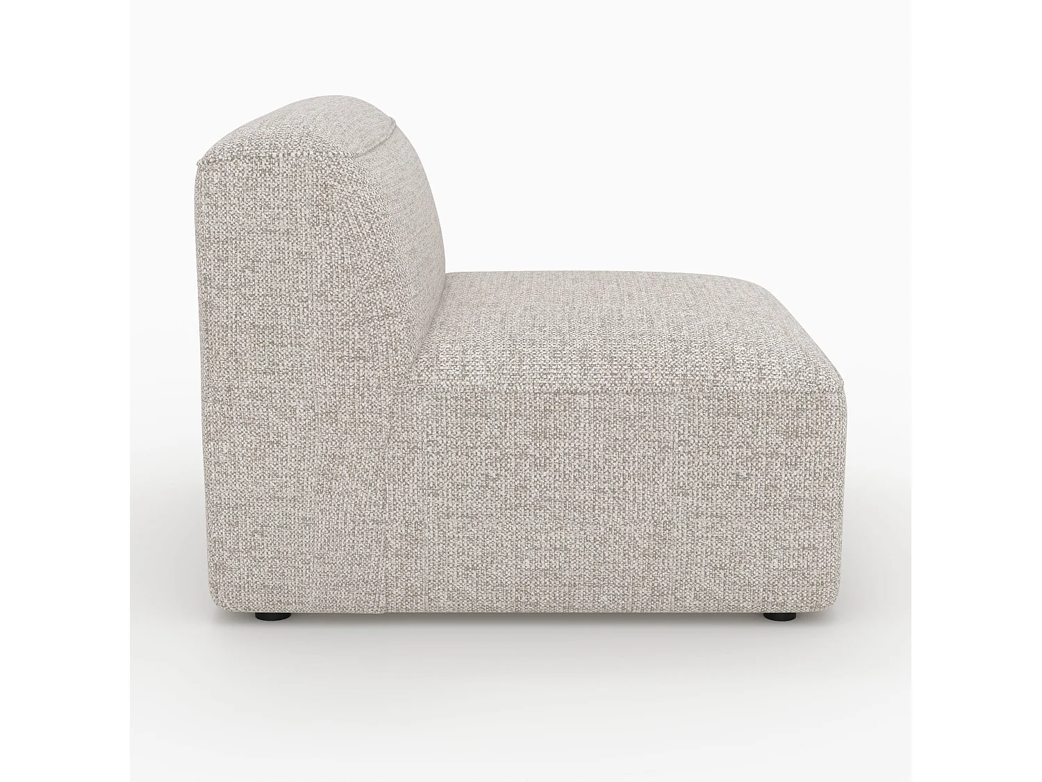 Poltrona per divano modulare in tessuto beige - Hestia