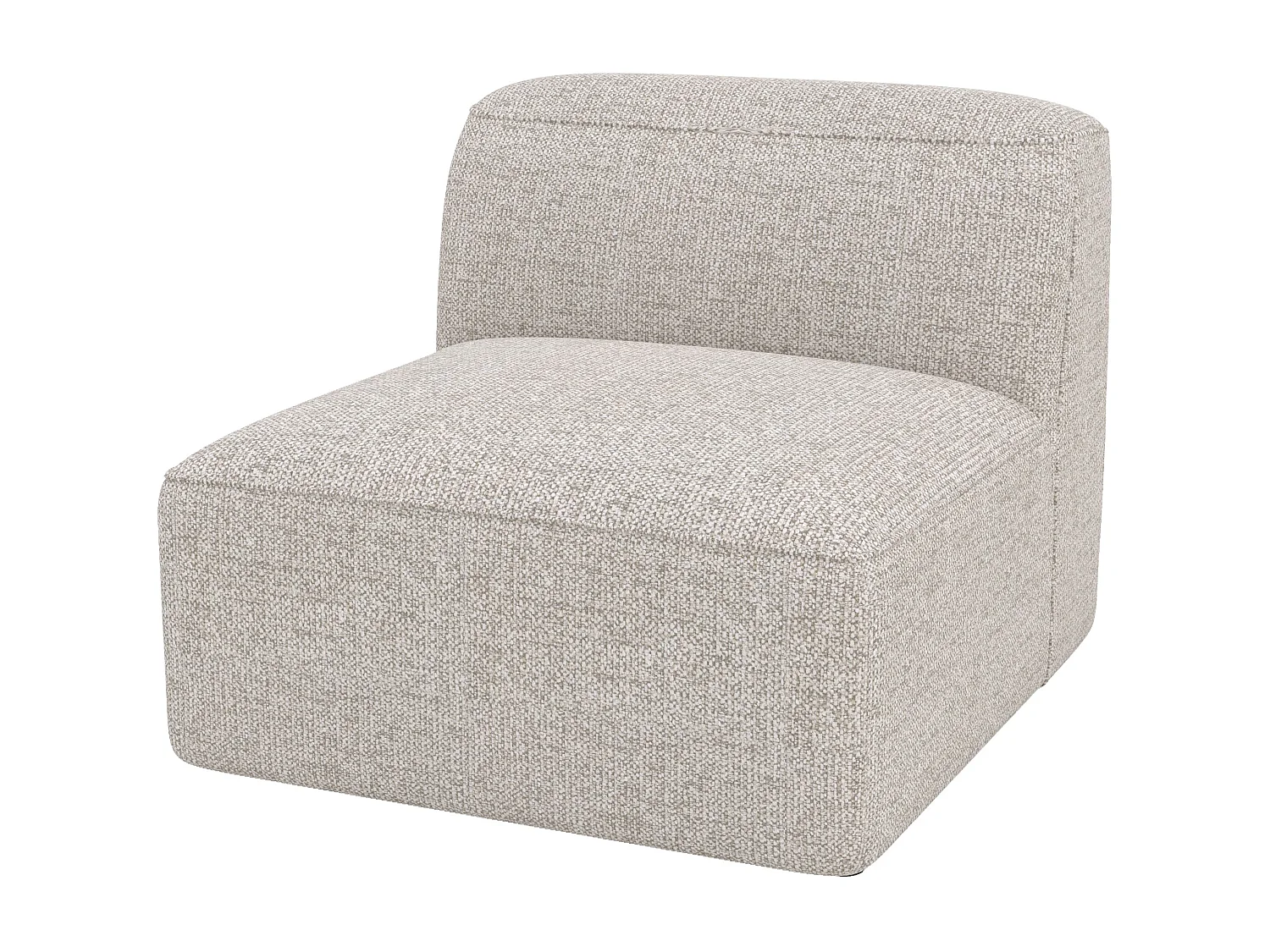 Poltrona per divano modulare in tessuto beige - Hestia
