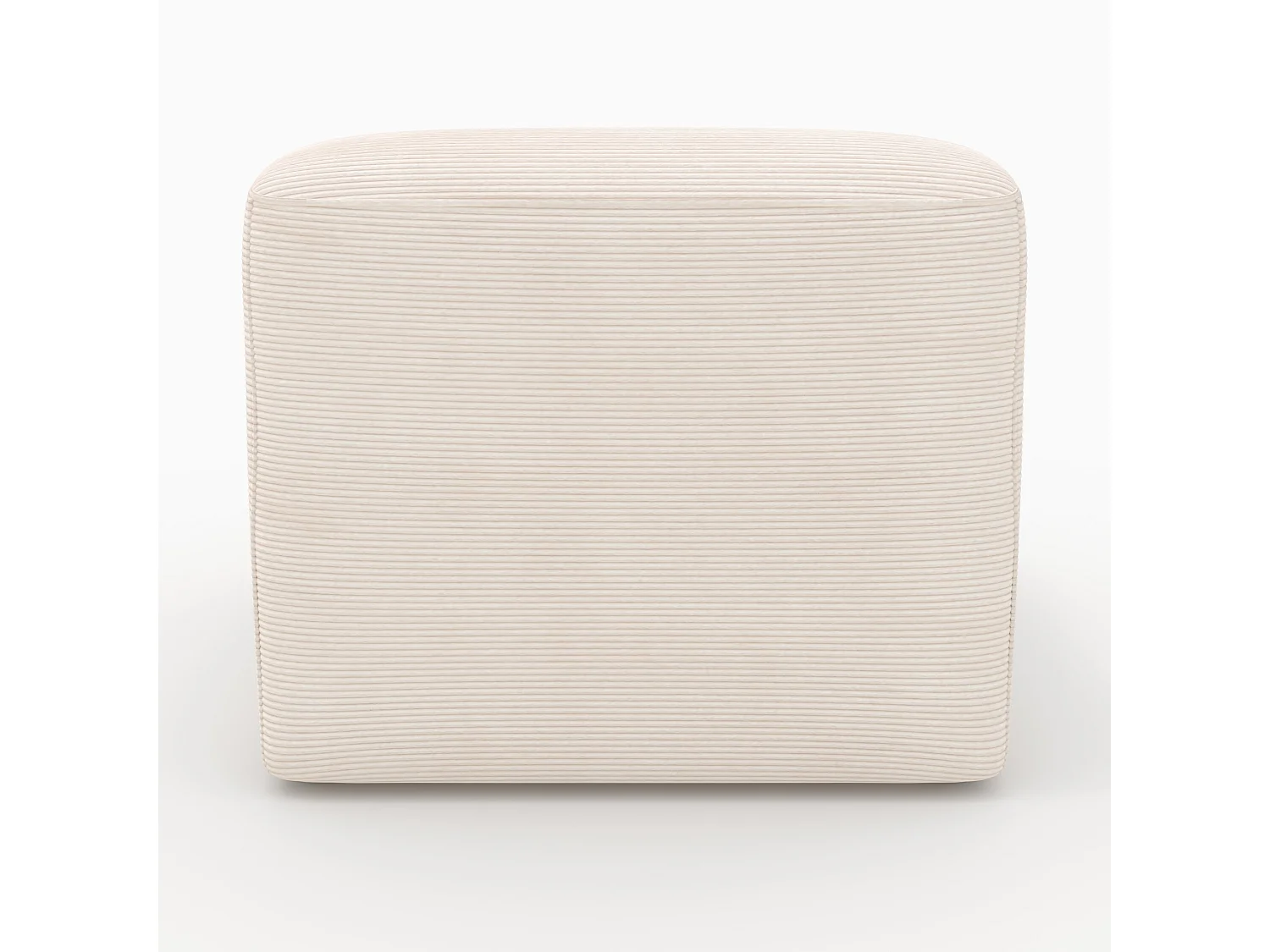 Sillón para sofá modular de terciopelo blanco roto - Mina