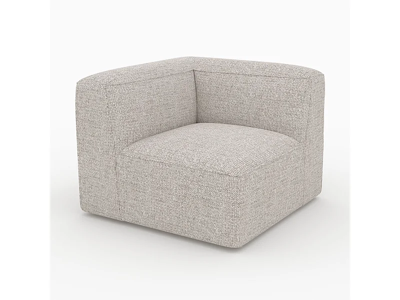 Angle interchangeable pour canapé modulable en tissu beige - Hestia