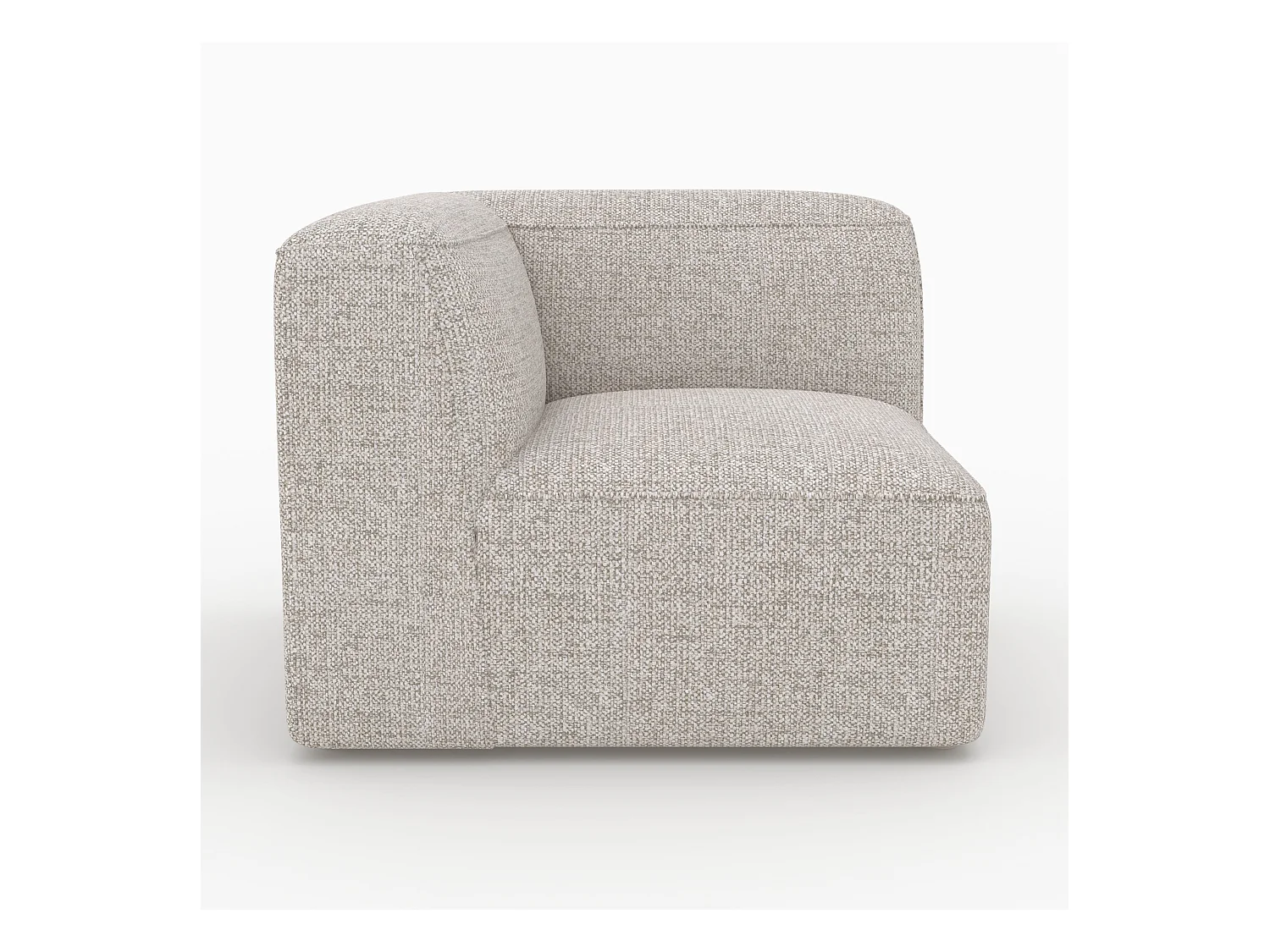 Angle interchangeable pour canapé modulable en tissu beige - Hestia