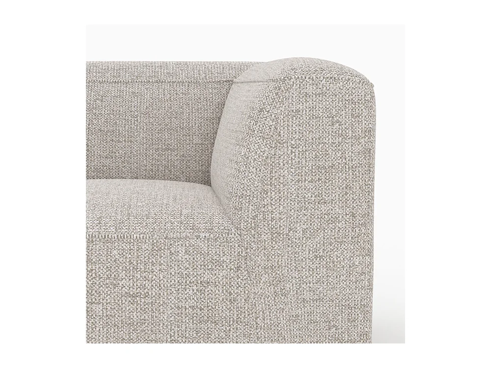Angle interchangeable pour canapé modulable en tissu beige - Hestia