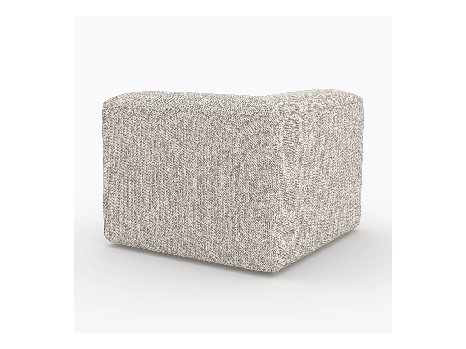 Angle interchangeable pour canapé modulable en tissu beige - Hestia