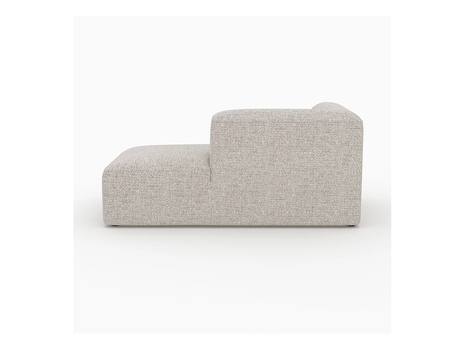 Méridienne d'angle à droite pour canapé modulable en tissu beige - Hestia