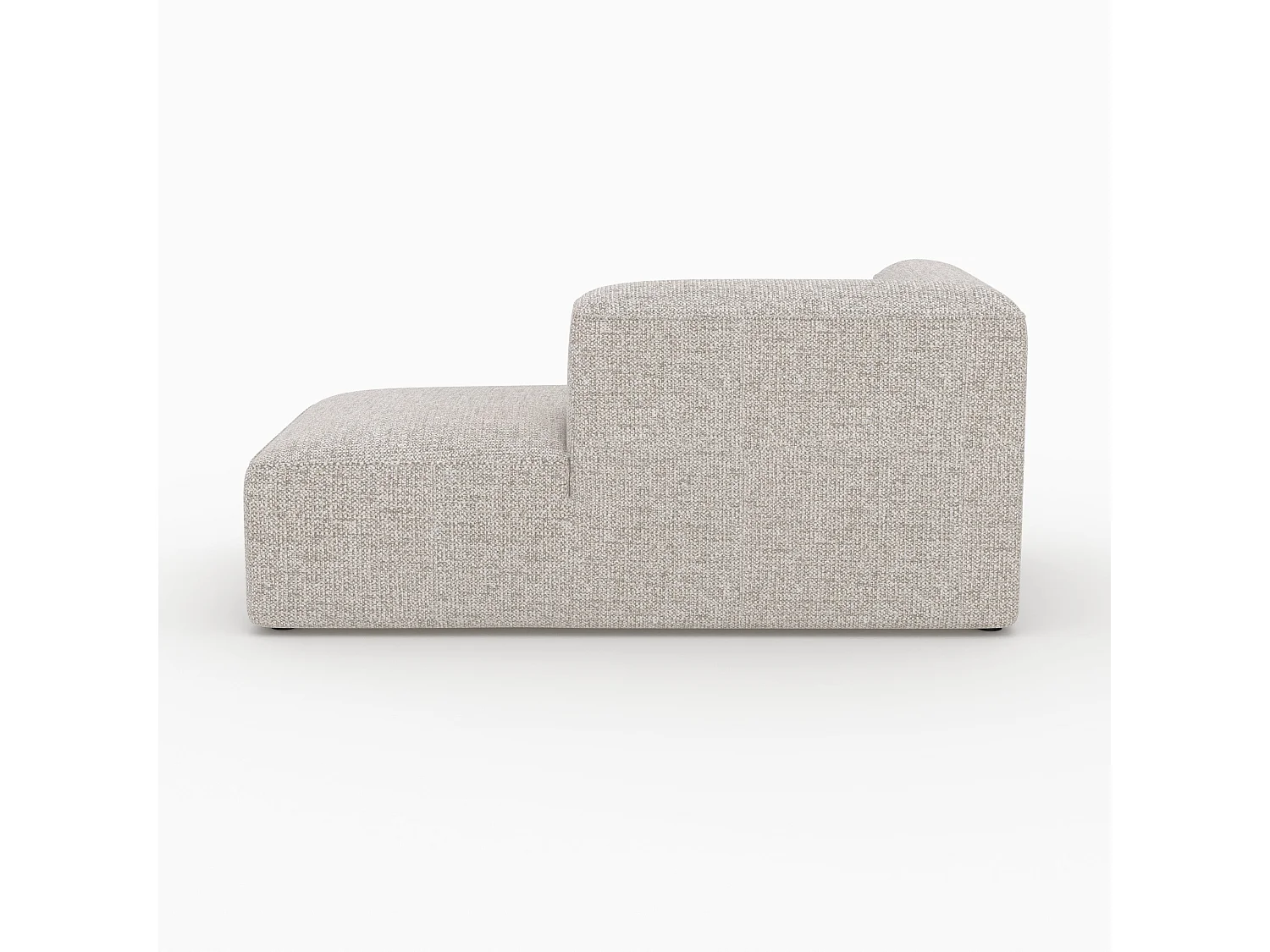 Méridienne d'angle à droite pour canapé modulable en tissu beige - Hestia