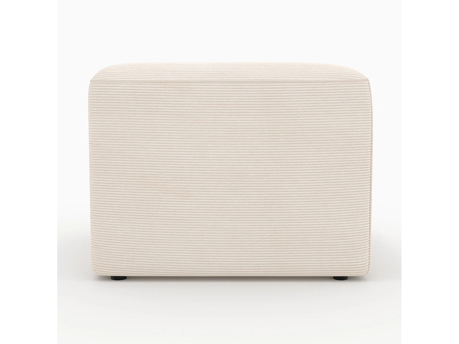 Ángulo recto para sofá modular de terciopelo blanco roto - Mina