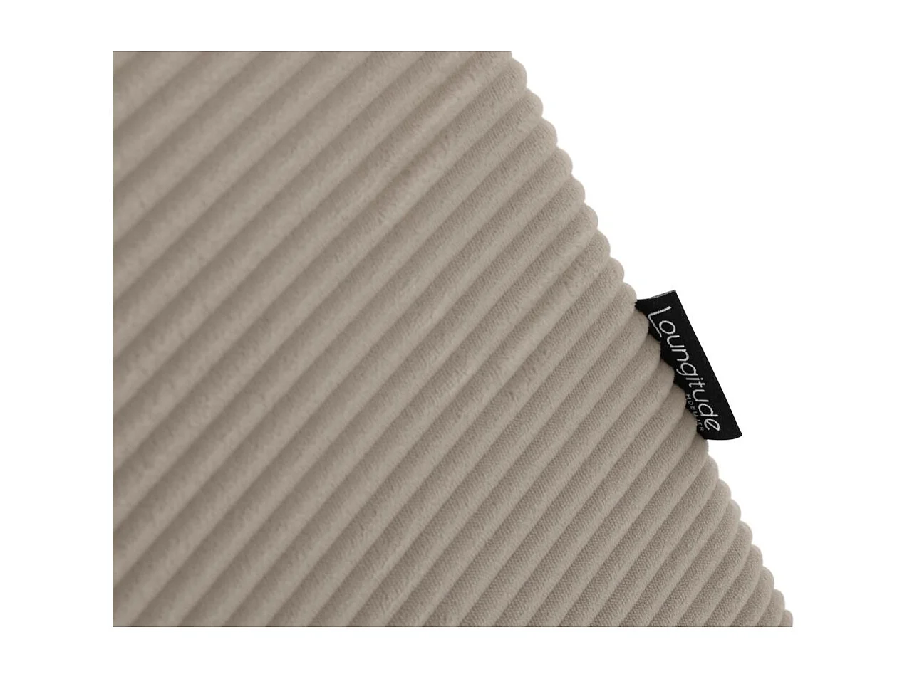 Canapé droit 3 places TALMA en velours côtelé taupe