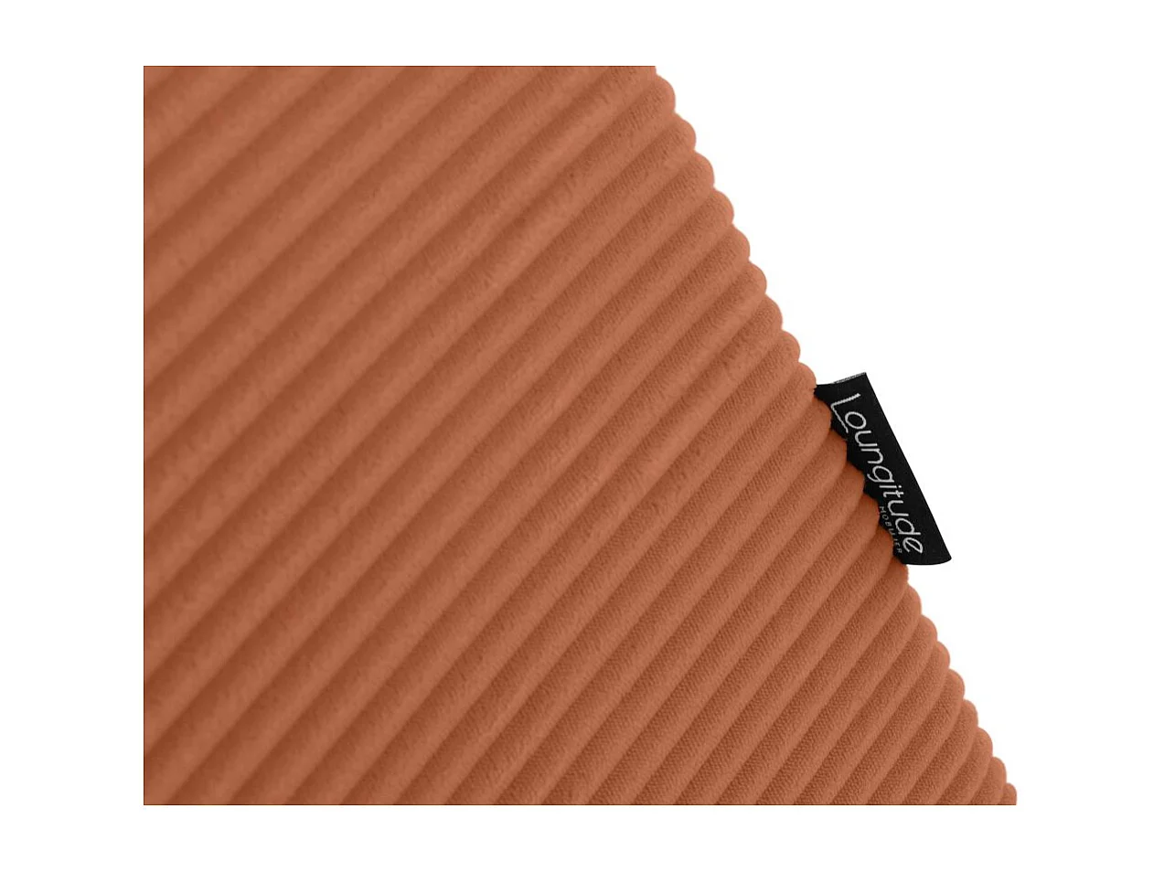 Ensemble canapés droits TALMA 3 + 2  places en velours côtelé terracotta pieds bois naturel